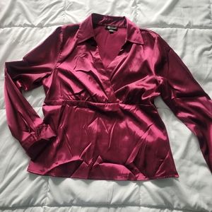 Fushia Satin Shirt